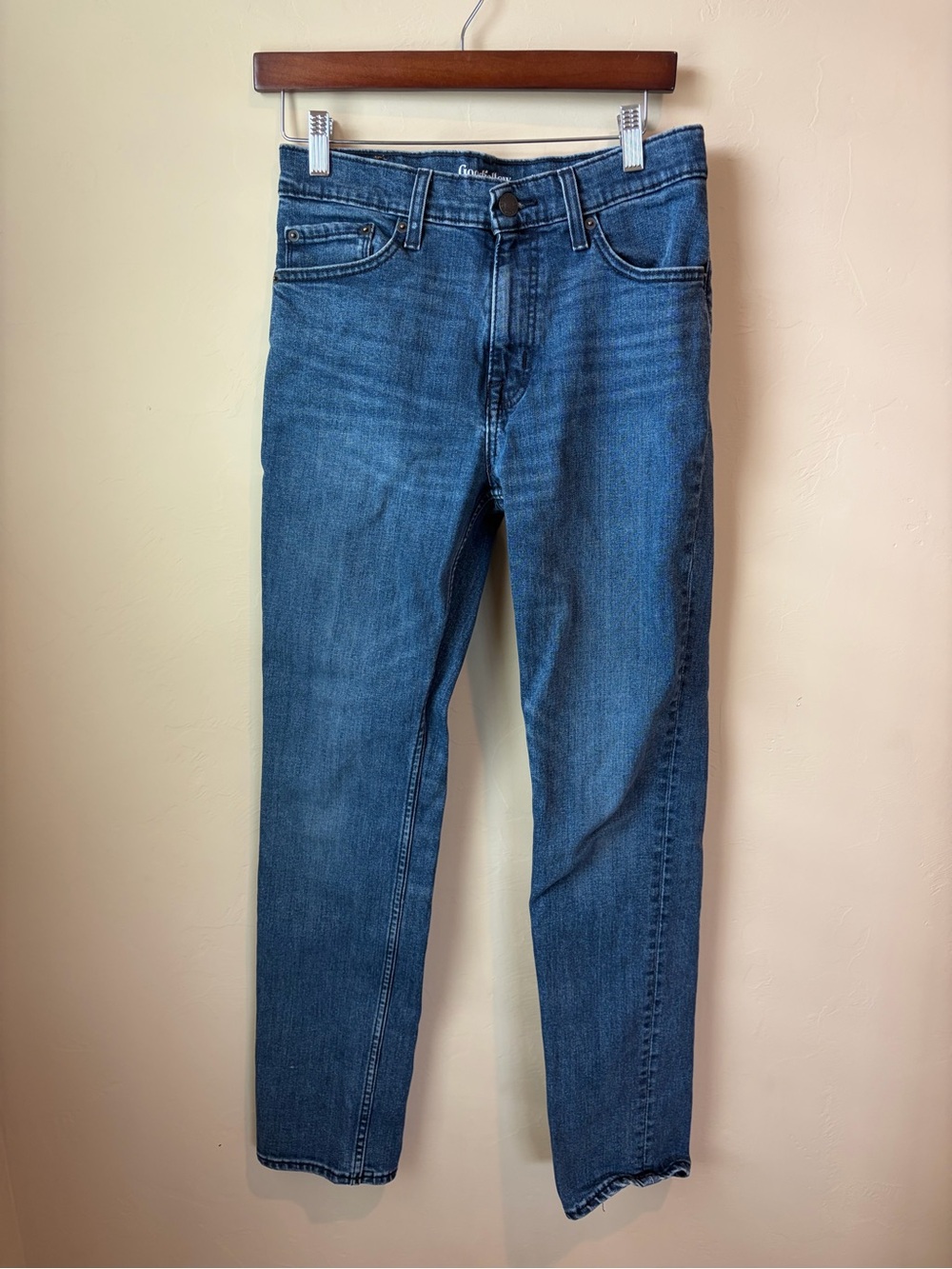 Goodfellow & Co Slim Men’s Cotton Jeans in Medium Blue Wash 30W x 32L Fair Trade